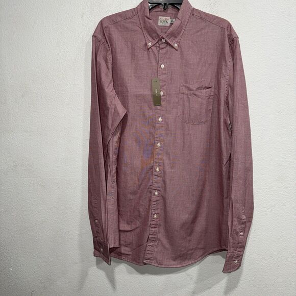 J Crew size LT Secret Wash Cotton Poplin Shirt Button Up Classic Men’s New - Picture 1 of 12